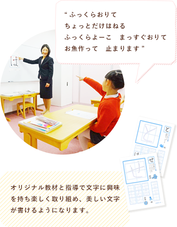 楽しく文字に興味をもつ書き指導